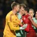 YEREVAN, ARMENIA - MARCH 29: Vahan Bichakhchyan of Armenia clashes with Pavel Pavlyuchenko of Belarus during a friendly match between Armenia and Belarus on March 29, 2026, in Yerevan, Armenia